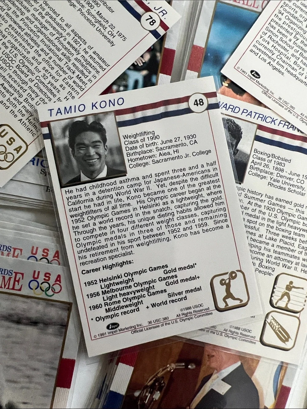 Vintage 90s US Olympics Hall of Fame Trading Cards - 20 Per Lot